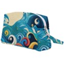 Waves Ocean Sea Abstract Whimsical (2) Wristlet Pouch Bag (Large) View2