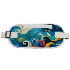 Waves Ocean Sea Abstract Whimsical (2) Rounded Waist Pouch