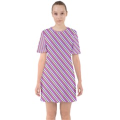 Background-102 Sixties Short Sleeve Mini Dress by nateshop