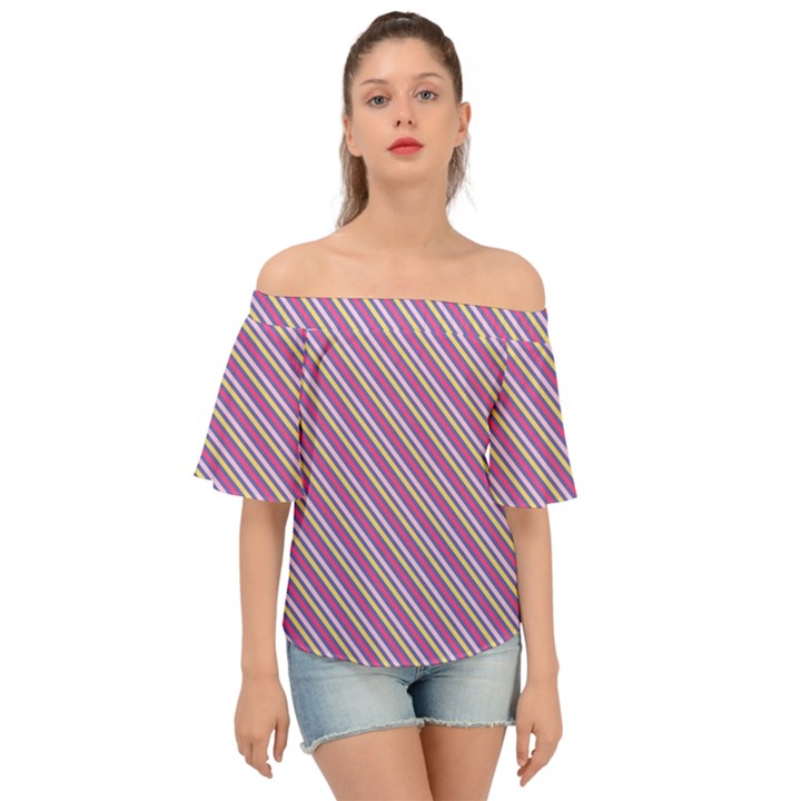 Background-102 Off Shoulder Short Sleeve Top