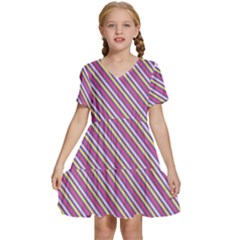 Background-102 Kids  Short Sleeve Tiered Mini Dress by nateshop