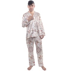 Background-103 Men s Long Sleeve Satin Pajamas Set by nateshop