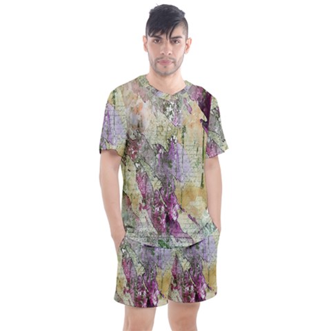 Background-105 Men s Mesh Tee And Shorts Set by nateshop