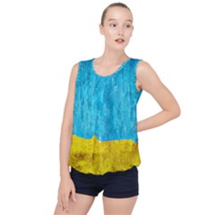 Background-107 Bubble Hem Chiffon Tank Top by nateshop