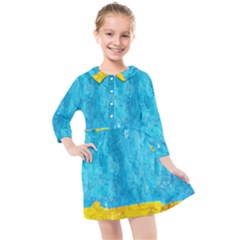 Background-107 Kids  Quarter Sleeve Shirt Dress by nateshop