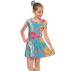 Background-109 Kids  Cap Sleeve Dress by nateshop