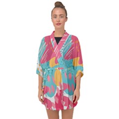 Background-109 Half Sleeve Chiffon Kimono