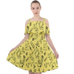 Back-to-school Cut Out Shoulders Chiffon Dress