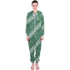 Batik-green Hooded Jumpsuit (ladies) by nateshop