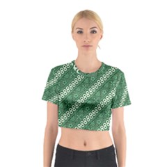 Batik-green Cotton Crop Top by nateshop