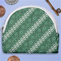 Batik-green Horseshoe Style Canvas Pouch View1