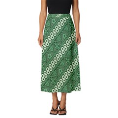 Batik-green Classic Midi Chiffon Skirt by nateshop