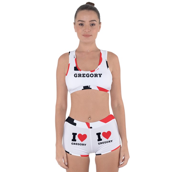 I love gregory Racerback Boyleg Bikini Set