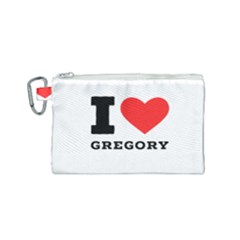 I Love Gregory Canvas Cosmetic Bag (small) by ilovewhateva