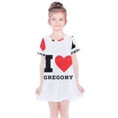 I Love Gregory Kids  Simple Cotton Dress by ilovewhateva