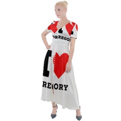 I Love Gregory Button Up Short Sleeve Maxi Dress by ilovewhateva