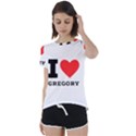 I love gregory Short Sleeve Open Back Tee View1