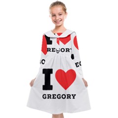 I Love Gregory Kids  Midi Sailor Dress by ilovewhateva