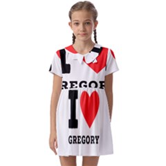 I Love Gregory Kids  Asymmetric Collar Dress by ilovewhateva