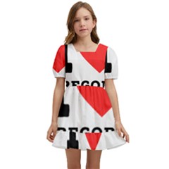 I Love Gregory Kids  Short Sleeve Dolly Dress by ilovewhateva