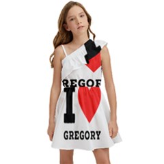 I Love Gregory Kids  One Shoulder Party Dress by ilovewhateva