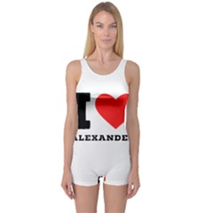 I Love Alexander One Piece Boyleg Swimsuit by ilovewhateva