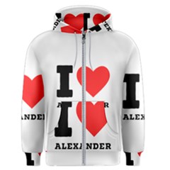 I Love Alexander Men s Zipper Hoodie by ilovewhateva