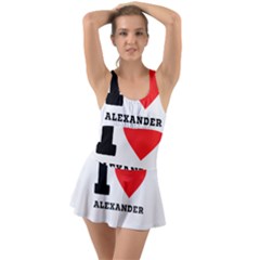 I Love Alexander Ruffle Top Dress Swimsuit by ilovewhateva