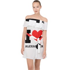 I Love Alexander Off Shoulder Chiffon Dress by ilovewhateva