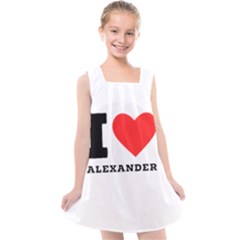 I Love Alexander Kids  Cross Back Dress by ilovewhateva