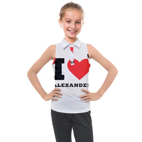 I Love Alexander Kids  Sleeveless Polo Tee by ilovewhateva