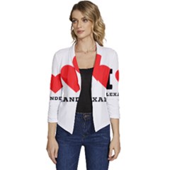 I Love Alexander Women s Casual 3/4 Sleeve Spring Jacket by ilovewhateva