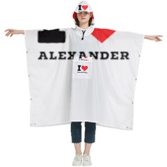 I Love Alexander Women s Hooded Rain Ponchos by ilovewhateva