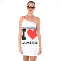 I Love Samuel One Shoulder Ring Trim Bodycon Dress by ilovewhateva