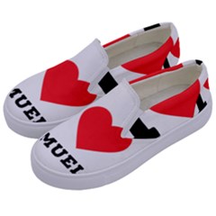 I Love Samuel Kids  Canvas Slip Ons by ilovewhateva