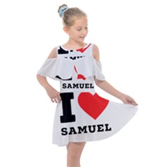 I Love Samuel Kids  Shoulder Cutout Chiffon Dress by ilovewhateva