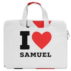 I Love Samuel Macbook Pro 16  Double Pocket Laptop Bag  by ilovewhateva