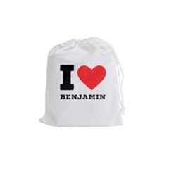 I Love Benjamin Drawstring Pouch (medium) by ilovewhateva