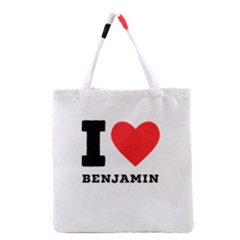 I Love Benjamin Grocery Tote Bag by ilovewhateva