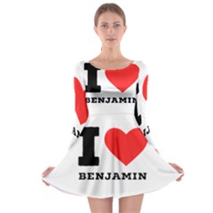 I Love Benjamin Long Sleeve Skater Dress by ilovewhateva