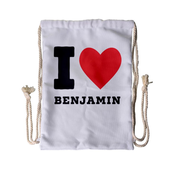 I love benjamin Drawstring Bag (Small)