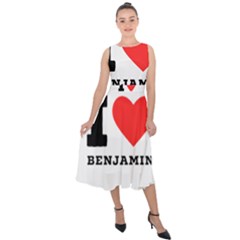 I Love Benjamin Midi Tie-back Chiffon Dress by ilovewhateva