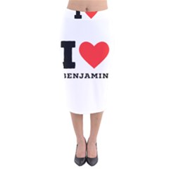 I Love Benjamin Velvet Midi Pencil Skirt by ilovewhateva