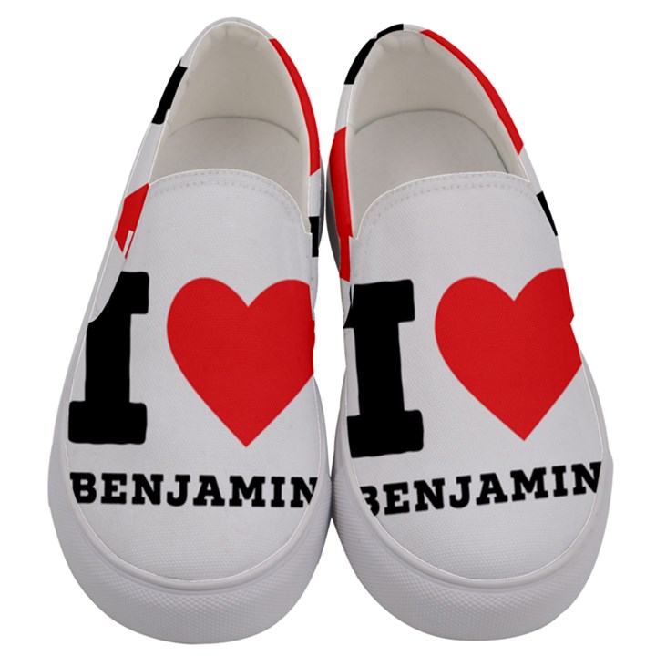 I love benjamin Men s Canvas Slip Ons