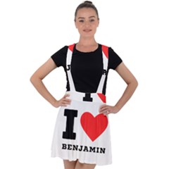 I Love Benjamin Velvet Suspender Skater Skirt by ilovewhateva