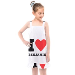 I Love Benjamin Kids  Overall Dress by ilovewhateva