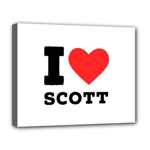 I Love Scott Deluxe Canvas 20  X 16  (stretched) by ilovewhateva