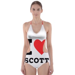 I Love Scott Cut-out One Piece Swimsuit by ilovewhateva