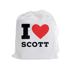 I Love Scott Drawstring Pouch (xl) by ilovewhateva