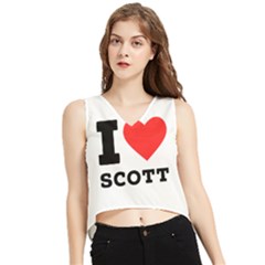 I Love Scott V-neck Cropped Tank Top by ilovewhateva